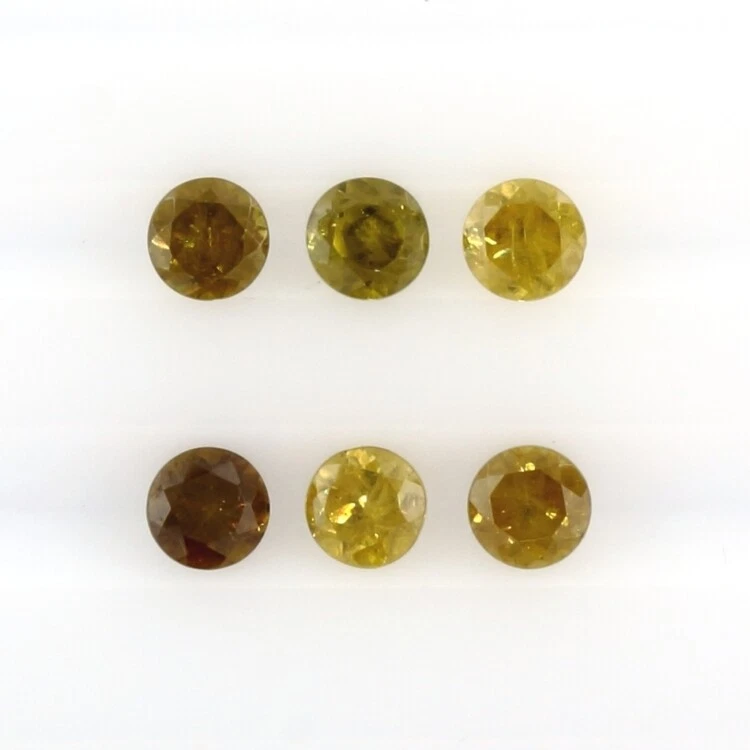 ESFENO DORADO-MARRÓN COLOR 4 MM CORTE REDONDO VENDIDO POR PIEDRA CALIBRADO NUBLADO F-4973 Foto 1 de 1