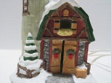 VTG 1996 DICKENS COLLECTIBLE BARN WITH SILO-TOWNE SERIES CHRISTMAS VILLAGE HOUSE