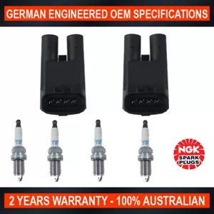 4x Genuine NGK Iridium Spark Plugs & 2x Ignition Coils for Toyota Hiace RCH - Picture 1 of 1