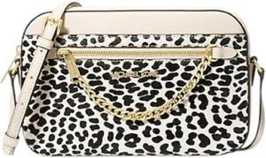 Michael Kors Jet Set Iten Chain Crossbody Bag Light Cream Multi Exotic Hair Calf - Bild 1 von 4