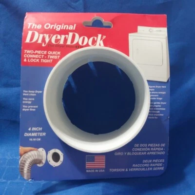 Base de secadora blanca ventilación secadora conexión rápida se adapta a tubos de 4 pulgadas y 6 pulgadas Foto 1 de 4