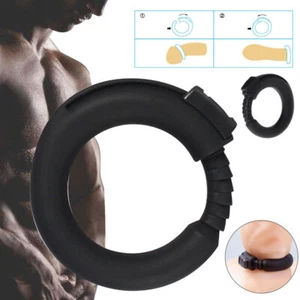 Male Adjustable Silicone Penis Cock Ring Enhancer Prolonging Delay-Ejaculation - Picture 1 of 10