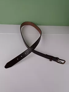 Cintura in pelle marrone scuro marrone olio taglia 38 made in USA - Foto 1 di 5