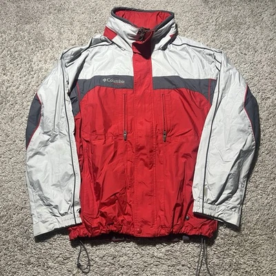 Columbia Vertex Core Bugaboo Mens L Interchange Jacket Red Gray Hooded Coat - Image 1 of 4