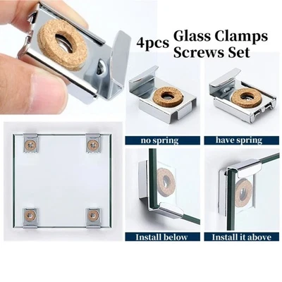 4pcs Mirror Mount Clips Spring Loaded Hanger Mounting Holder Hardware - Image 1 of 4