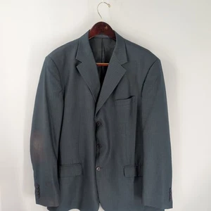 Vintage Giorgio Fiorelli Pine Striped 2-Piece Set Suit Jacket & Pants Gray 46 - Picture 1 of 14