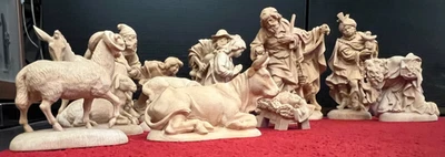 14 Krippenfiguren, Holz,geschnitzt, Toni Baur- Oberammergau, 20.Jhdt. - Bild 1 von 4
