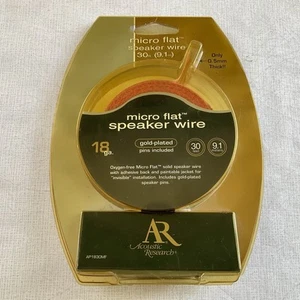Acoustic Research Home Theatre 30' Micro Flat Gold Plated Speaker Cable .5mm NOS - Picture 1 of 7
