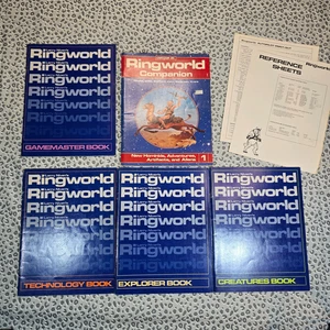 Ringworld RPG Lot Chaosium 1984 – 4 Core Books + Companion + Ref Sheets - Picture 1 of 11