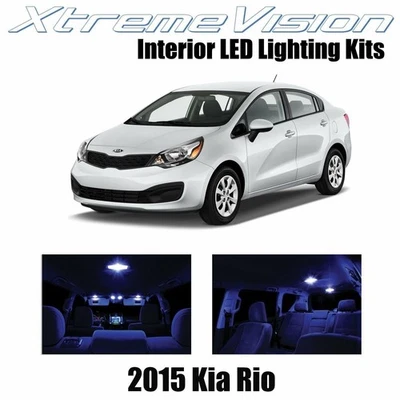 Светодиодные лампы для салона XtremeVision для Kia Rio 2015+ (8 шт.) синие - Изображение 1 из 4