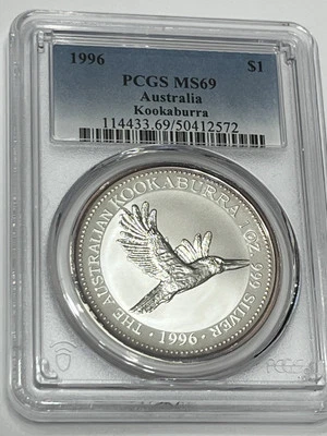 1996 Australia Kookaburra $1 PCGS MS69 - Image 1 of 2