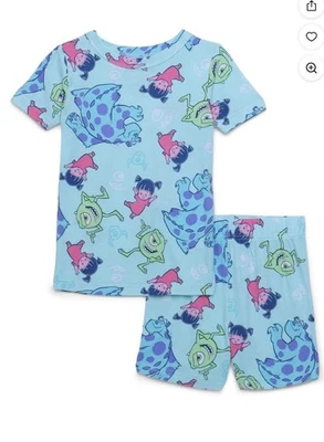 Disney 2T Monsters Inc Mike Sully PJ Set Pijama Talla Universidad Pixar NUEVO  Foto 1 de 3