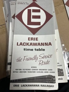 ERIE LACKAWANNA Railway Time Table Railroad Oct 1966 New York Pennsylvania Ohio - Picture 1 of 5