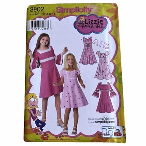 Lizzie McGuire Simplicity 3902 Dress Sewing Pattern Girls Size 7 8 10 12 14 BN - Picture 1 of 7