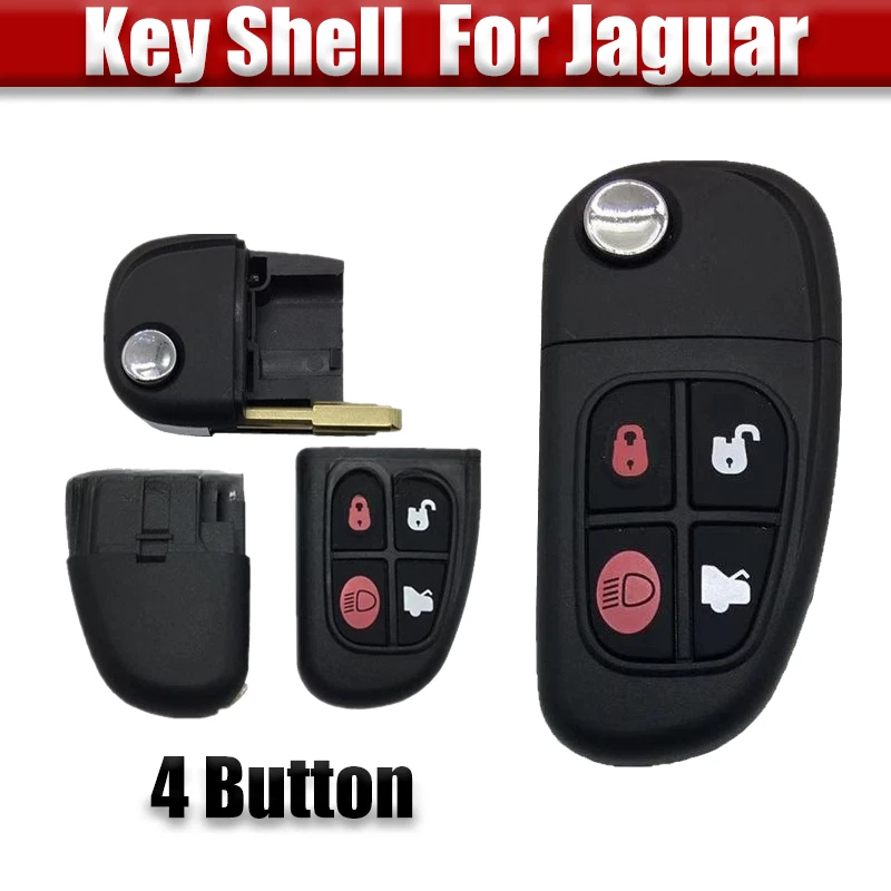 Cubierta de carcasa de llavero de coche de repuesto de 1 pieza para Jaguar S-Type X-Type XJ XJ8 XJR Foto 1 de 4
