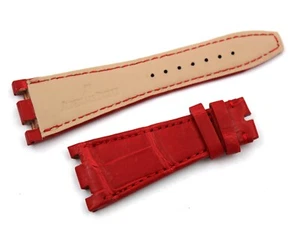 Audemars Piguet Uhrenarmband Uhren Luxus Rot 28/18 MM Leder Alligator Luxus - Picture 1 of 4
