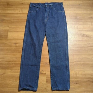 Vintage Rustler Jeans Mens Size 36x32 Blue Western Cowboy Dark Wash Straight Fit - Picture 1 of 12