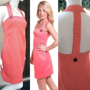 $289 NWT Miss Sixty Italy Designer Dress Fits Miss S Coral MARLIE Casual Overall - Picture 1 of 12