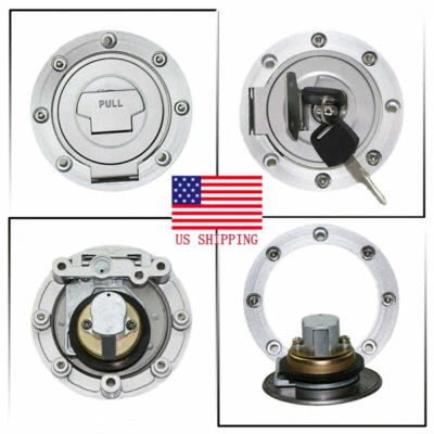 Fuel Gas Tank Cap Cover Lock Keys for Yamaha YZF R1 R6 R6S 600 750 FZ6S FZ6N US Foto 1 de 4