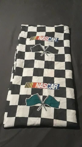 Vintage Nascar Twin Size Flat Sheet Dan River 66" x 94" Tagged Twin Made in USA Cover