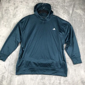 Adidas Hoodie Aeroready Fleece Sweatshirt Women's XL Arctic Green NEW NWT - Bild 1 von 10