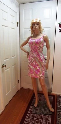 Vestido Para Mujer Maria Bianca Nero Floral Rosa Sin Mangas Talla M Hecho en EE. UU. Foto 1 de 4