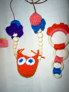 Handmade necklace and teething rings for nursing mothers and teething baby #7a - Picture 1 of 4