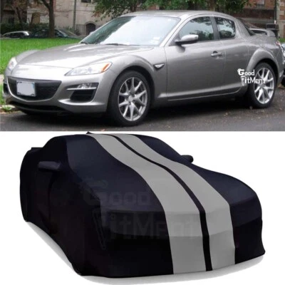 For Mazda RX-8 Coupe Gray Soft Stretch Satin Indoor Full Car Cover UV Dustproof Foto 1 de 4