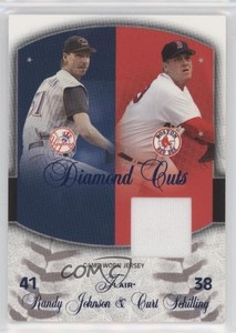 2005 Flair Diamond Cuts Blue Foil Jerseys Randy Johnson Curt Schilling (Jersey)