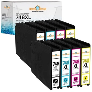Lote de cartuchos de tinta T748XL para Epson para WF-6090 WF-6530 WF-6590 WF-8090 WF-8590 - Imagen 1 de 8