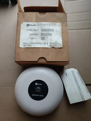 Campana de alarma vibratoria Simplex 2901-9067 120 VAC NUEVO NOS Foto 1 de 4