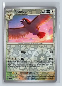 Reverse Holo Pidgeot 018/165 Uncommon Scarlet and Violet 151 Pokemon TCG - Picture 1 of 2