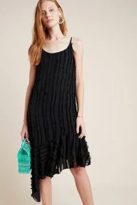 New Anthropologie Eri + Ali Fringed Slip Dress size Medium MSRP: $160 - Picture 1 of 3