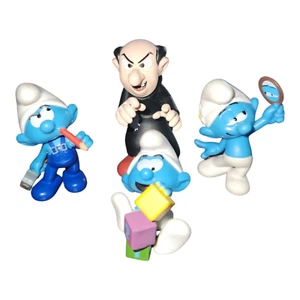Lot Of 3 PVC Smurfs And Gargamel Figures - Foto 1 di 4