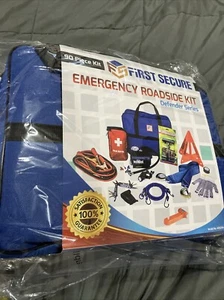 90 Pc Car Emergency Roadside Kit Tool Set First Aid First Secure Ships From US - Picture 1 of 6