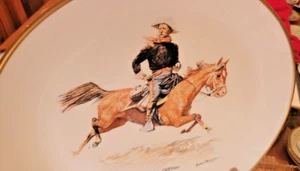 Genuine Frederic Remington painting "A Calvary Officer" on Ltd. Edition Gorham - Picture 1 of 19