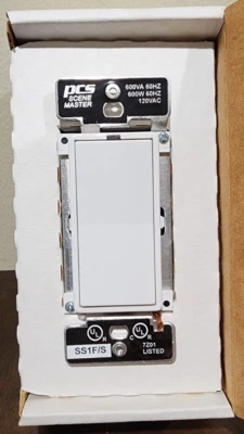 PCS Powerline Control Systems SS1F/S - R/C Switch - 5A 120VAC 600W - White - New - Image 1 of 4