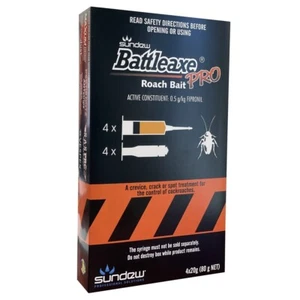 BATTLEAXE PRO Cockroach Roach Bait Gel (4 PACK) 0.5g / Fipronil Poison - Picture 1 of 2