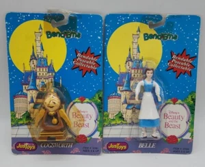 Just Toys Disney Beauty and the Beast 3" Cogsworth & Belle Bendems PVC Figures - Picture 1 of 2