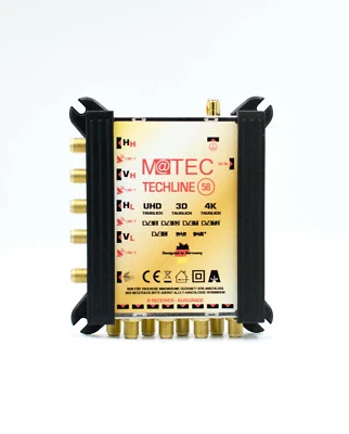 Multischalter Multiswitch 5 / 8 Digital UHD M@TEC Gold Full HD 4K 3D DAB+ - Bild 1 von 4