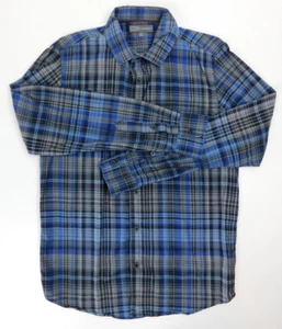 IKE by Ike Behar  Mens Long Sleeve Button Shirt Size S Blue Plaid - Picture 1 of 11