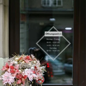 Aufkleber Öffnungszeiten personalisiert Schild Tür Schaufenster Laden Geschäft - Bild 1 von 6