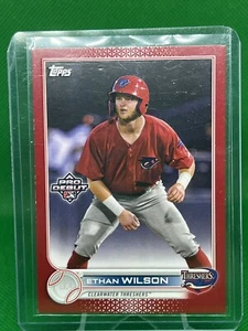 2022 Topps Debut Red Ethan Wilson 1/10 Phillies Color MAtch Threshers - Bild 1 von 2