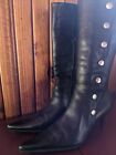 HANDMADE LEATHER UPPER BOOTS SIZE 37 HEELS-6CM NEW SOLES VERY COMFY AS NEW