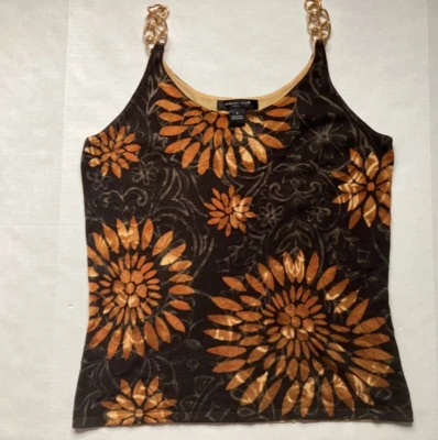 Blusa August de seda sin mangas con correa de cadena pequeña Foto 1 de 4