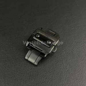 Black 18 21mm Stainless Steel Deployment Buckle/Clasp fit CARTIER SANTOS watch - Picture 1 of 5