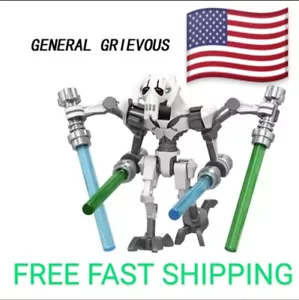General Grievous Minifigur mit Lichtschwertern und Aufsteller - Bild 1 von 6