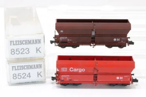 Colección de vagones autodescarga N Fleischmann 8524 8523 Cargo DB vagones de mercancías embalaje original/N59 - Imagen 1 de 4