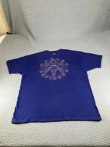 Vintage Harley Davidson Shirt Mens 2XL Blue 90s USA Single Stitch Eagle Aztec - Picture 1 of 24