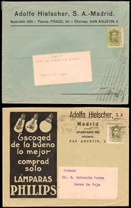 España - Perforados - Edi o 310 - Lote 2 sobres perforación "A.H." - Picture 1 of 1
